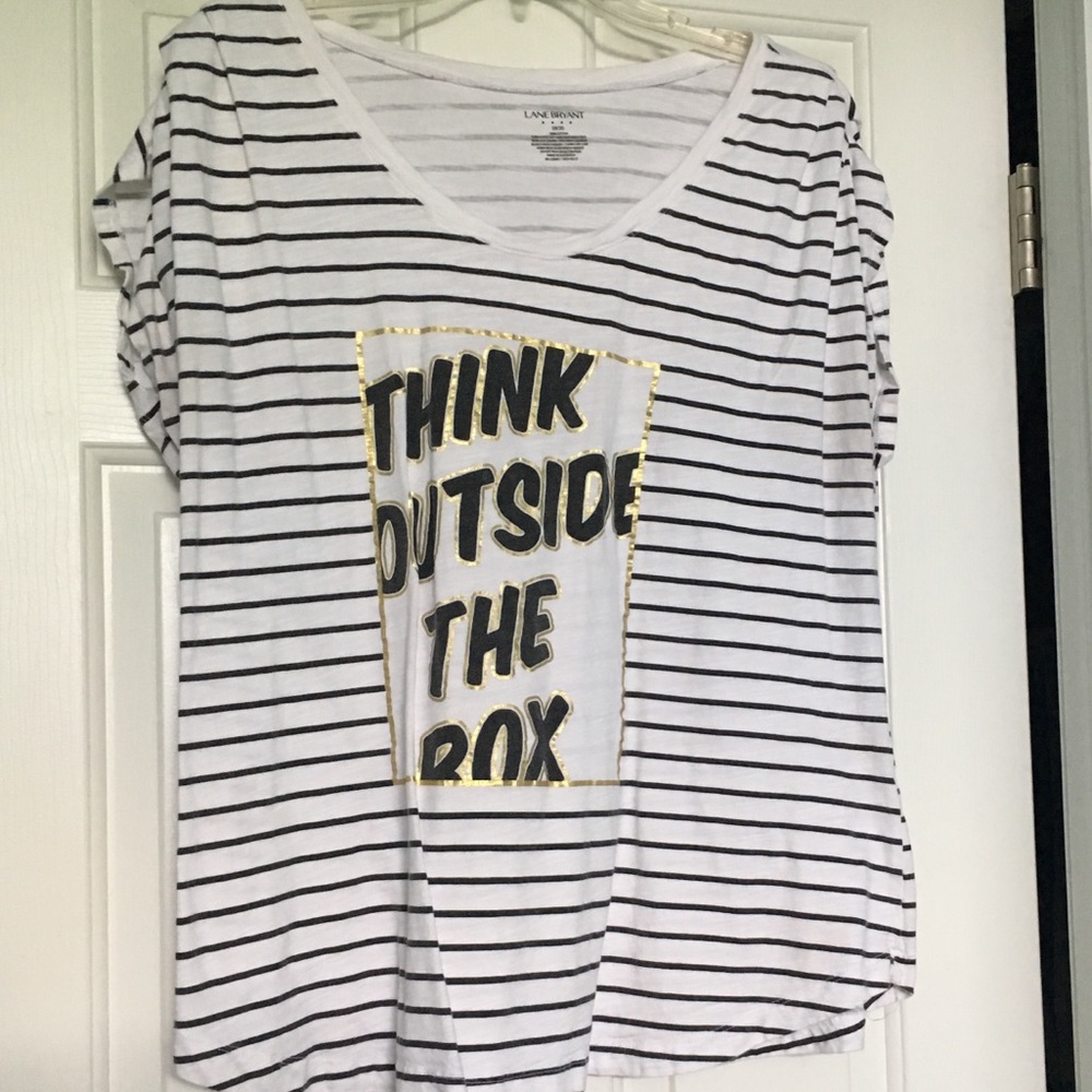 “Think Outside The Box” Striped Tee